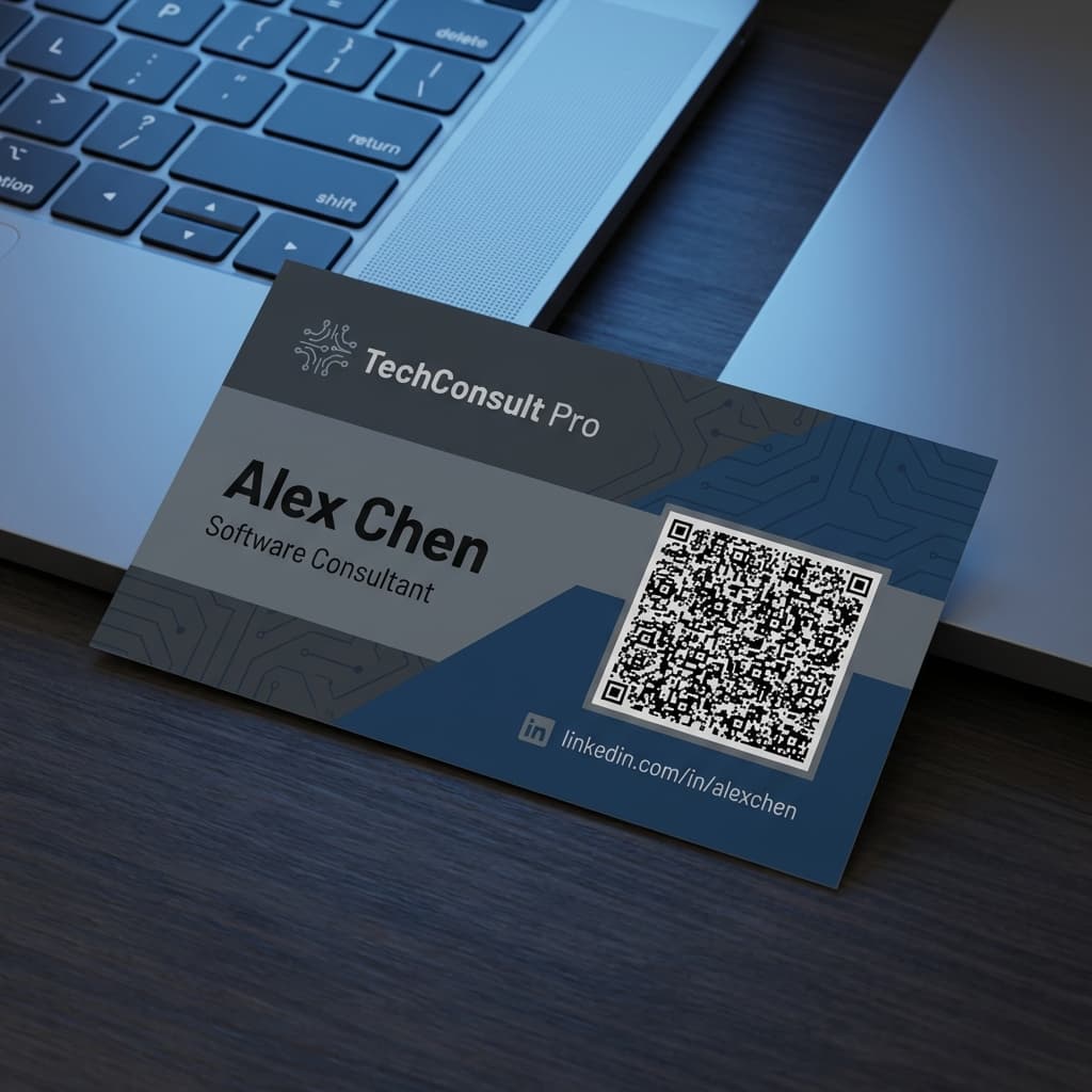 Tech Professional Business Card Example