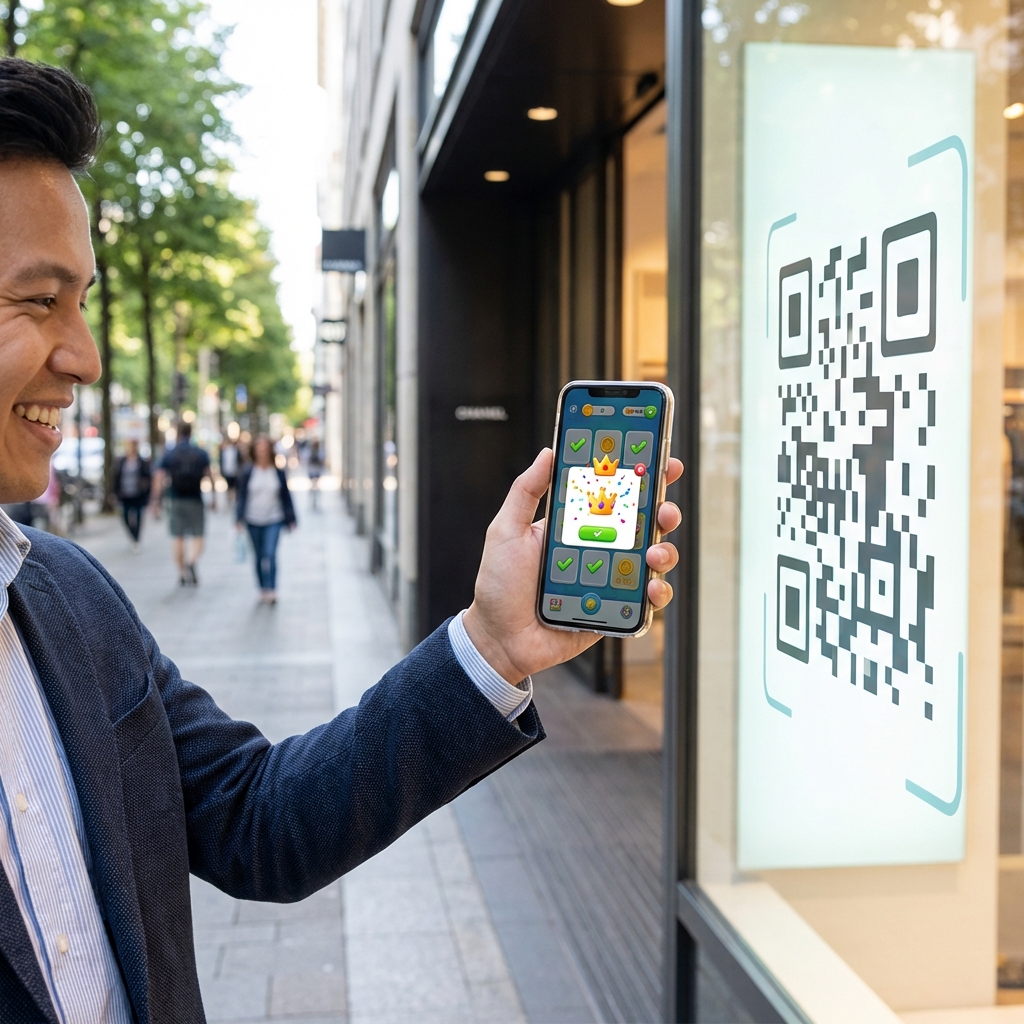 Promotional flyer with QR code